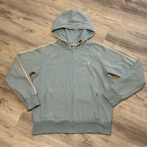 NEW The North Face Womens Full Zip Hoodie In Light Blue / Baby Blue Size Large